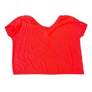Vimmia Red Open Split V-Back Crop Top Tee